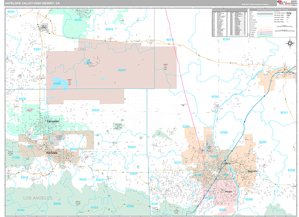 Antelope Valley-High Desert Metro Area Map Book Premium Style